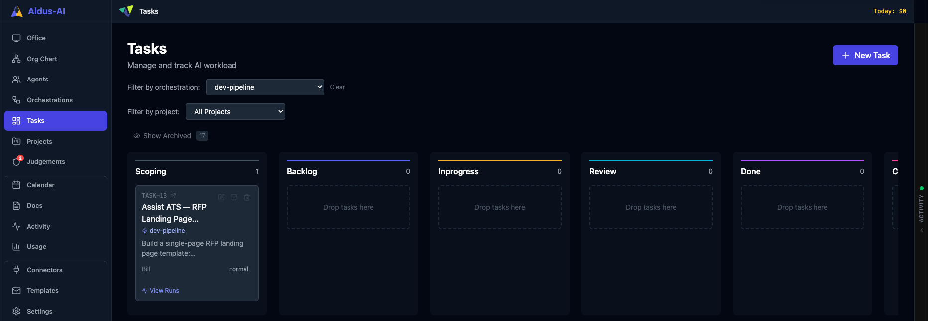 Tasks Dashboard