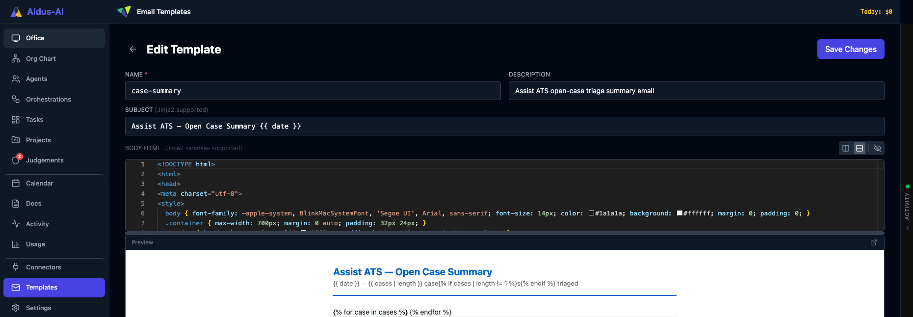 Reusable email patterns